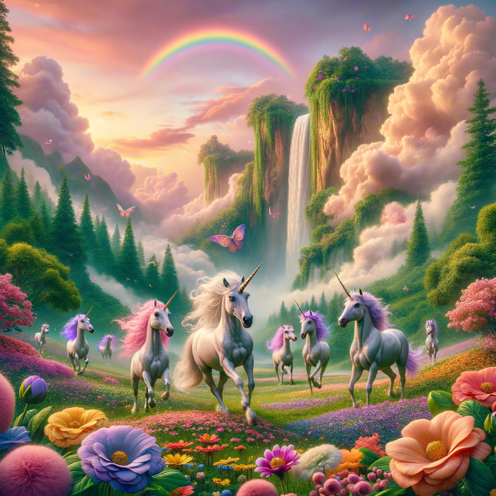 Magical Unicorn Realm 5D DIY Paint By Diamond Kit