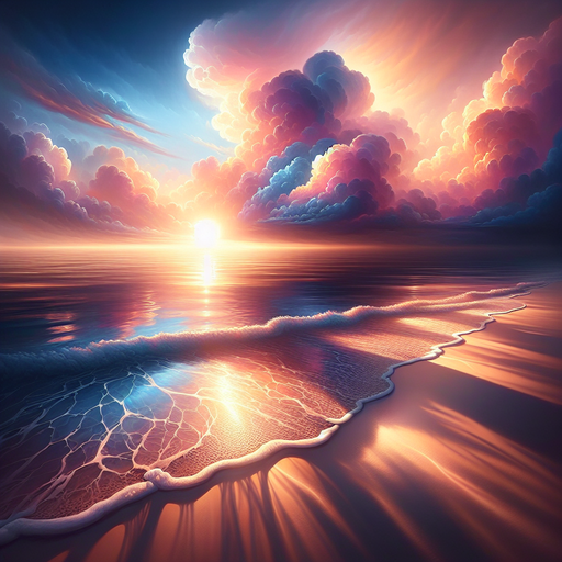 Tranquil Ocean Sunrise Paint By Diamonds
