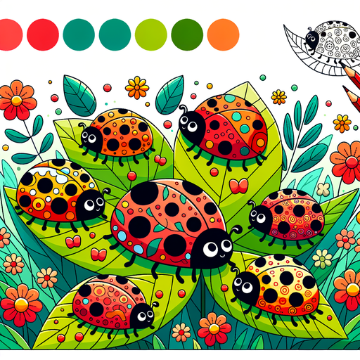 Lively Ladybugs Paint By Color