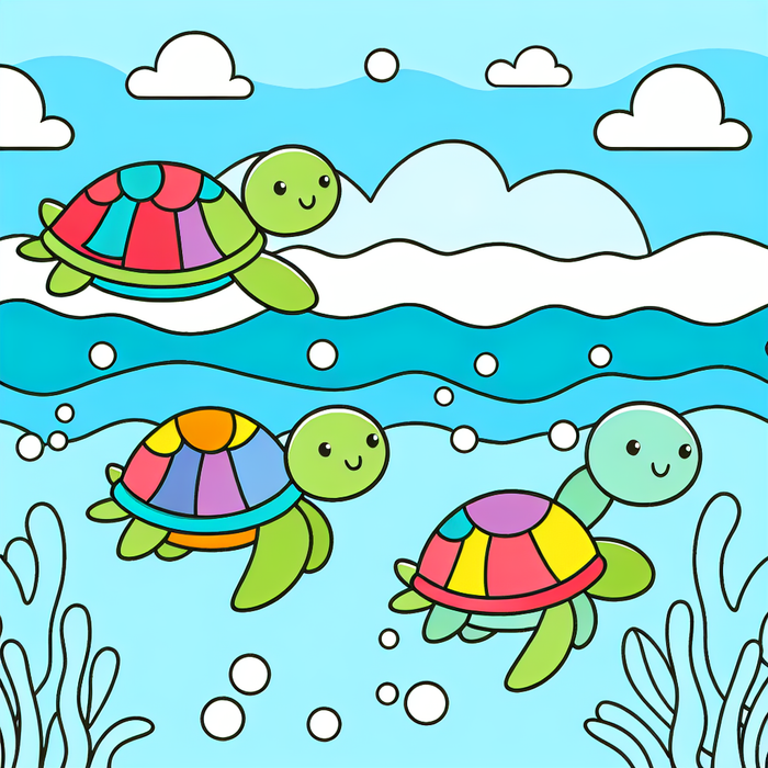 Terrific Turtles Painting Diamond Kit