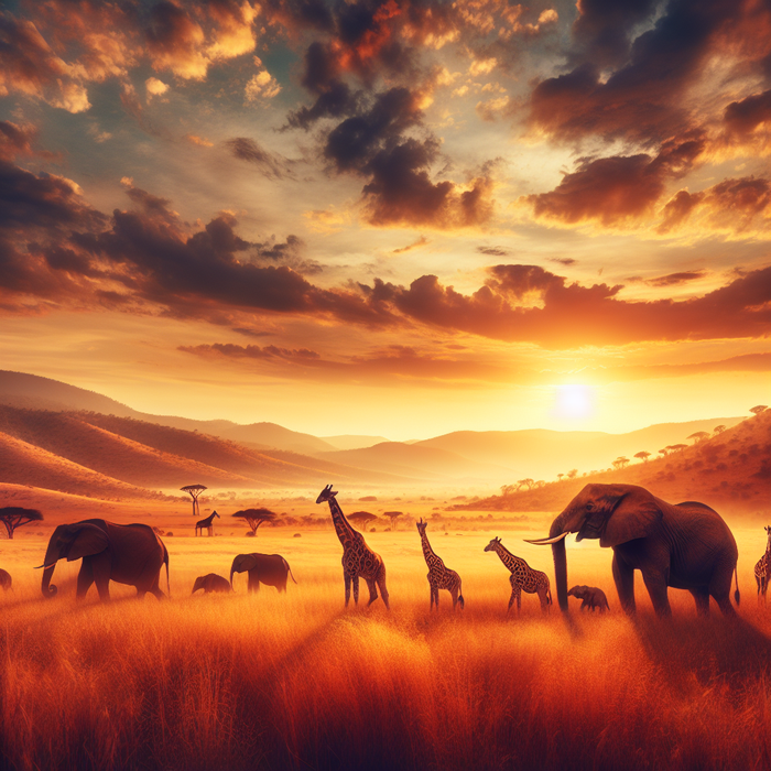 Majestic Safari Painting By Diamonds Kit