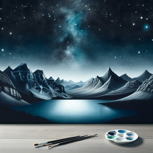 Starry Night In The Mountains Painting By Diamonds Kit