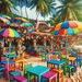 Sunny Beachside Cafe Diamonded Painting Kits