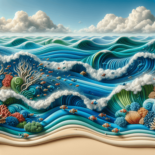 Whimsical Waves Painting By Diamonds Kit