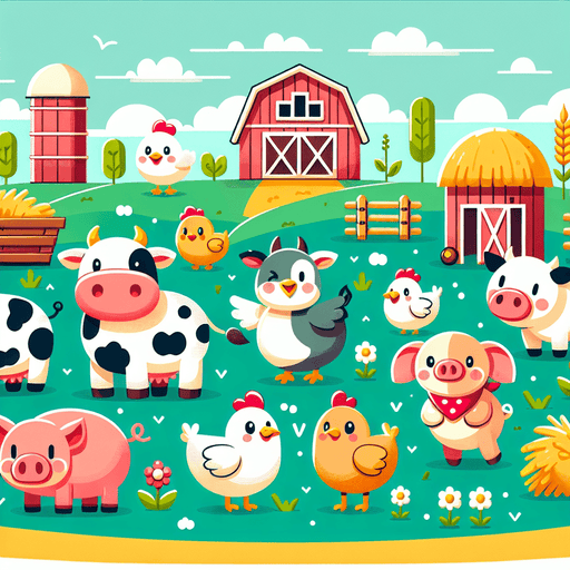 Charming Farm Adventure Paint By Diamonds Art