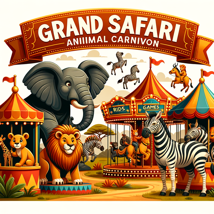 Safari Animal Carnival Paint By Diamonds Kits