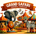 Safari Animal Carnival Paint By Diamonds Kits