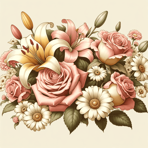 Vintage Floral Affair Paint By Color