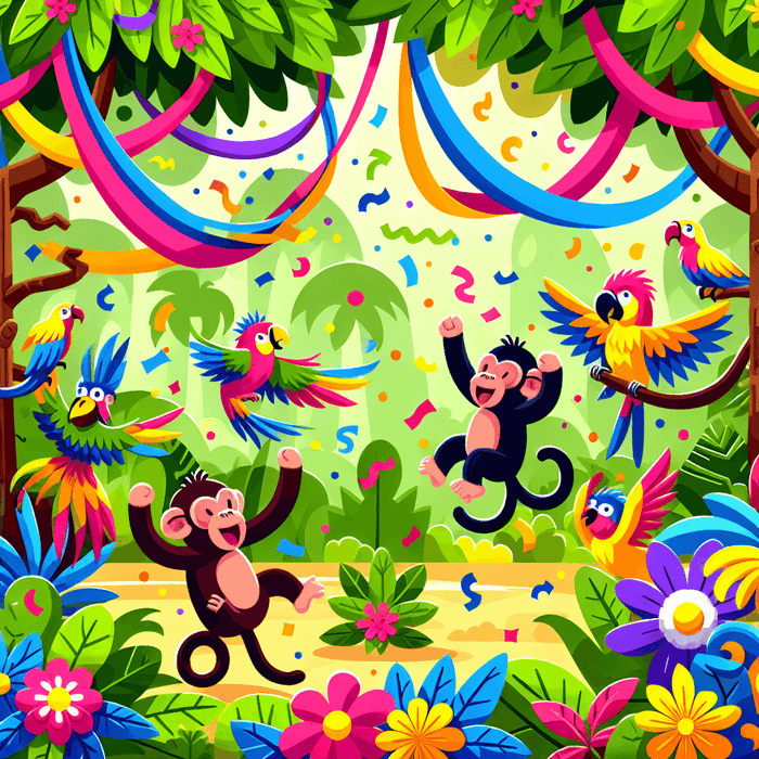 Jungle Critters Fiesta Paint By Diamond