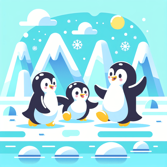 Penguin Family Fun Diamond Painting