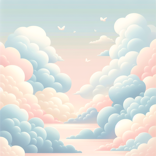 Dreamy Cloud Landscape Paint By Color