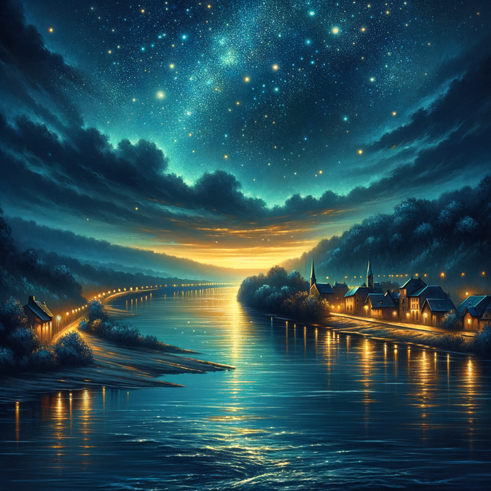 Starry Night Over the Rhone 5D DIY Paint By Diamond Kit