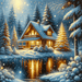 Winter Cabin Glow Paint By Diamond