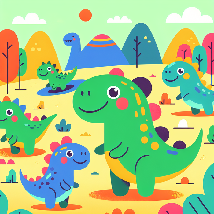 Friendly Dinosaur Expedition Paint By Diamonds Art