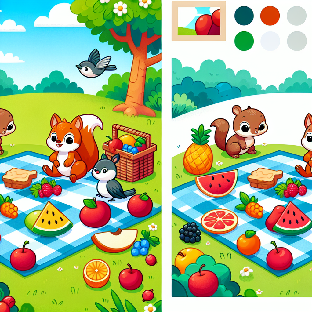 Garden Critters' Picnic Feast 5d Diy Paint By Diamond Kit — Original 