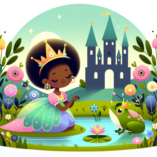 Fairy Tale Princess And Frog DIY Paint By Diamonds