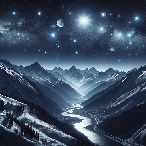 Starry Mountain Night Paint By Diamonds