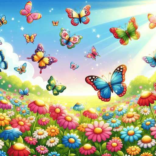 Sunny Butterfly Meadow Diamonded Painting Kits