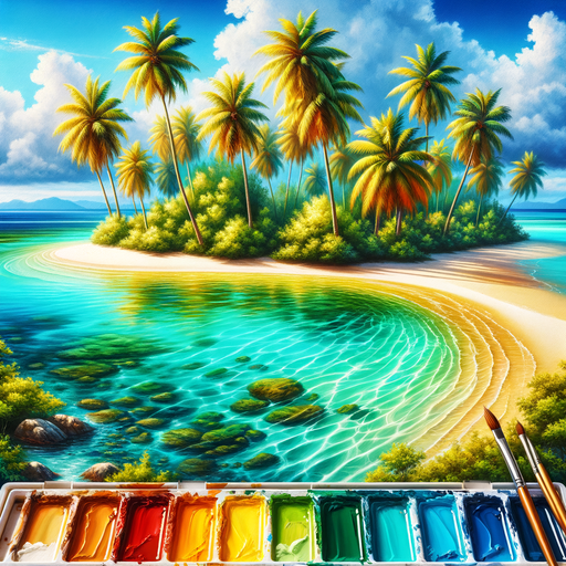 Island Paradise Oasis Paint By Color