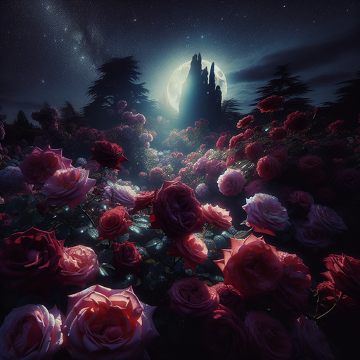 Midnight Rose Garden Paint By Diamond