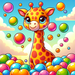 Bubble Giraffe's Sky Safari Paint By Diamonds Art