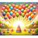 Colorful Party Balloons Painting Diamond Kit