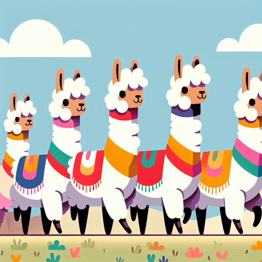 Adorable Alpaca Parade Painting By Diamonds Kit