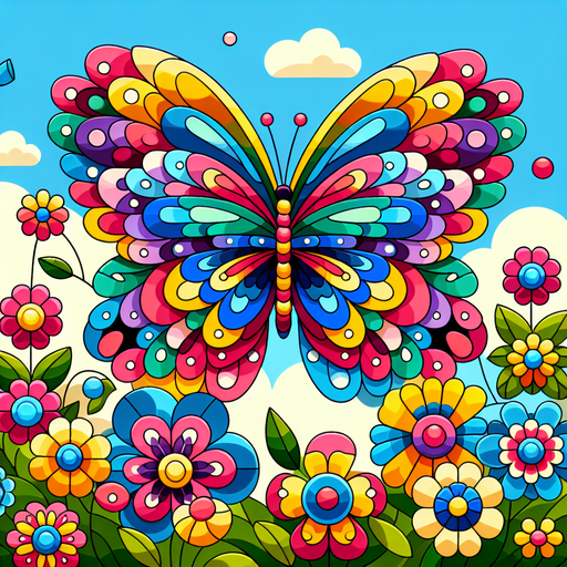Rainbow Butterfly Dance Paint By Color