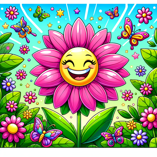 Sunny Smiley Flower Paint By Color