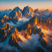 Ethereal Mountain Range Diamond Painting
