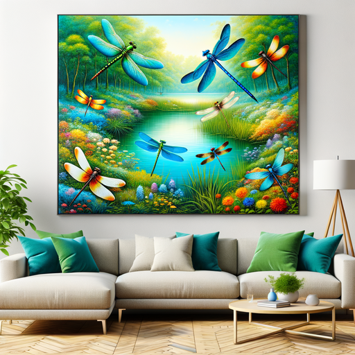 Fantastic Dragonflies In Flight Paint By Diamonds Art