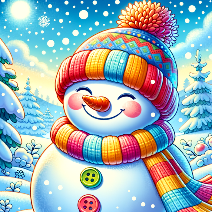 Whimsical Snowman Diamond Painting