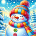 Whimsical Snowman Diamond Painting