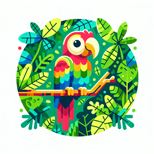 Colorful Parrot's Rainforest Rhythm Paint By Color