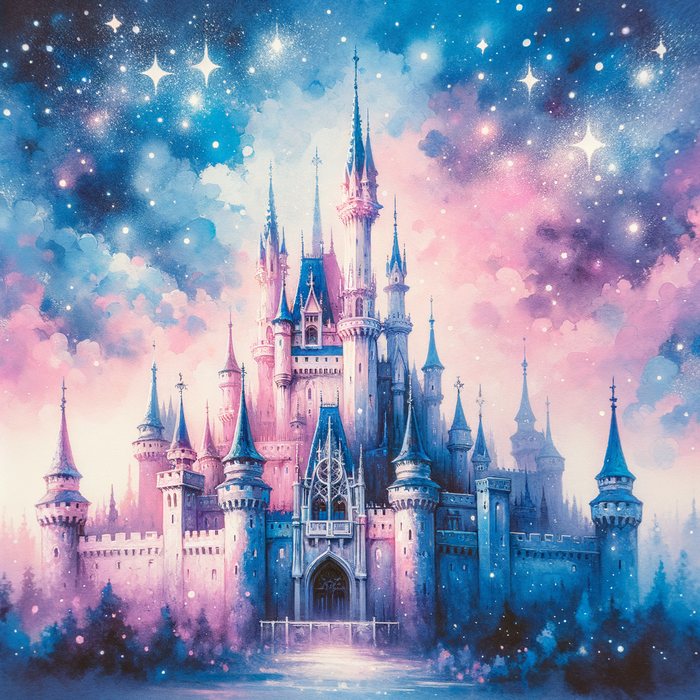 Fairy Tale Castle At Dusk Paint By Diamonds Kits