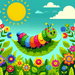 Colorful Caterpillar Adventure DIY Paint By Diamonds