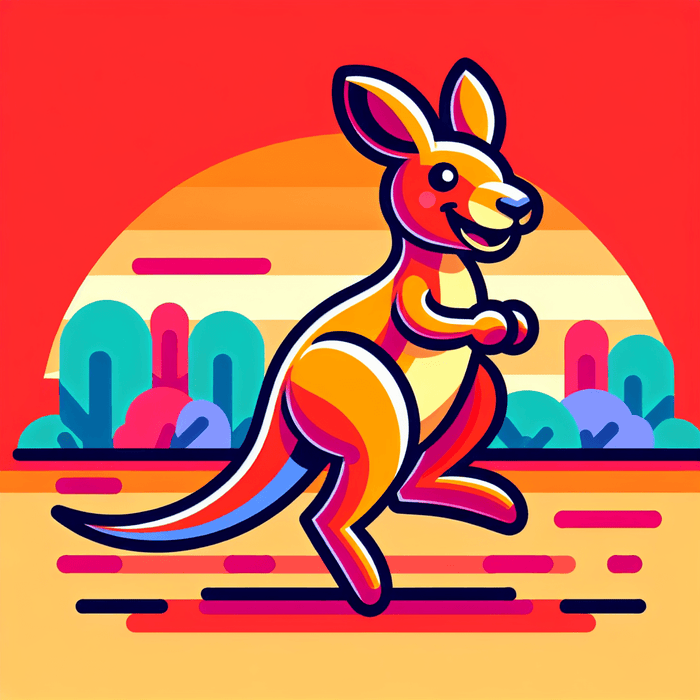 Jumpy Kangaroo Paint By Diamonds