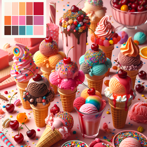 Glistening Ice Cream Delights Diamonded Painting Kits