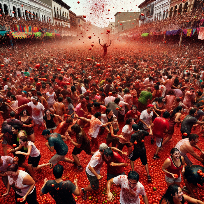 La Tomatina Painting By Diamonds Kit