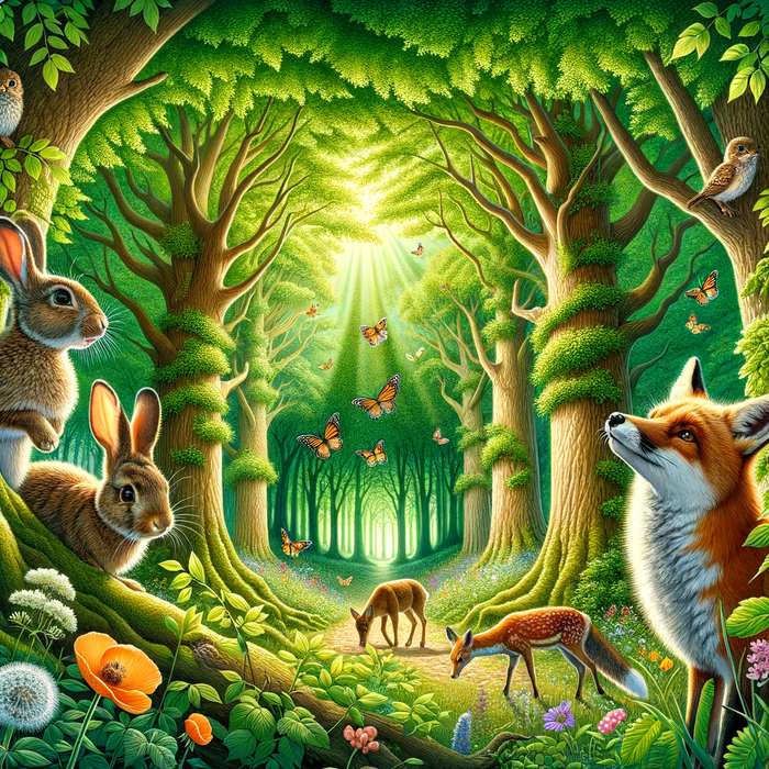 Charming Woodland Friends 5D DIY Paint By Diamond Kit