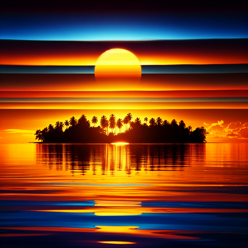 Tropical Sunset Serenity Diamonded Painting Kits