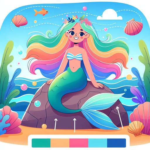 Merry Mermaid's Treasure Paint By Color