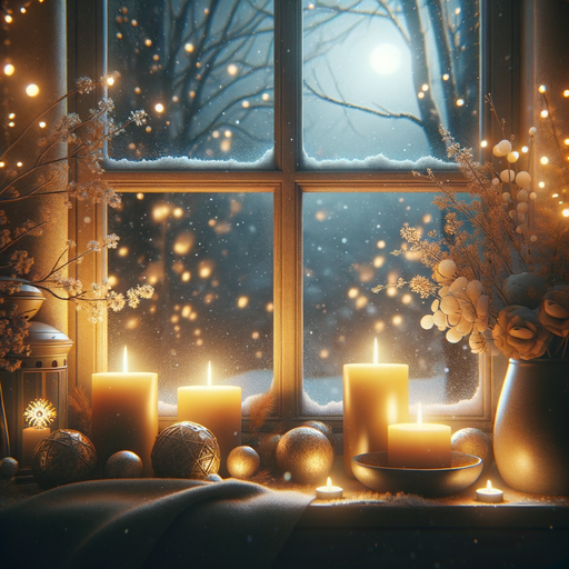 Candlelit Winter Evening Paint By Diamond