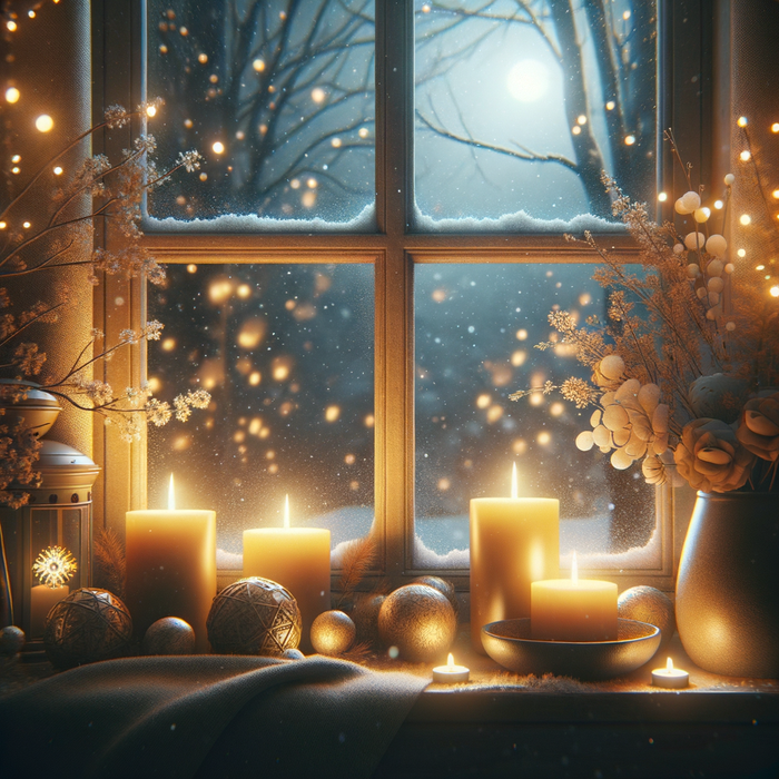 Candlelit Winter Evening Paint By Diamond