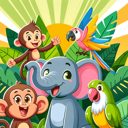 Jolly Jungle Animals Diamond Painting