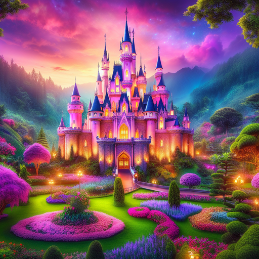 Radiant Fairy Tale Castle Diamond Painting