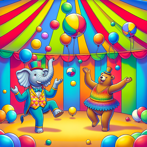 Silly Circus Animals Paint By Diamonds Kits