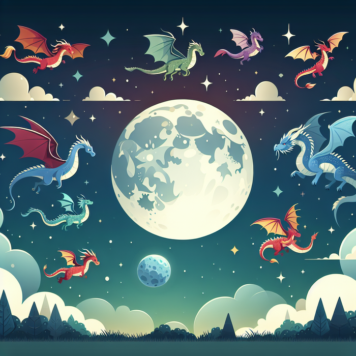 Moonlit Dragon Flight Paint By Diamonds Art