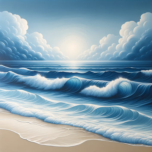 Ocean Tranquility Mural Painting Diamond Kit