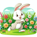 Whimsical Rabbit Paint By Color